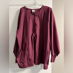 White Swan Fundamentals Women’s Snap Scrub Jacket - maroon